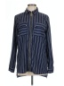 MICHAEL Michael Kors Stripes Blue Long Sleeve Button-Down Shirt Size L - photo 1