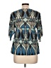 Glam Teal 3/4 Sleeve Blouse Size 30 waist (estimated) - photo 2