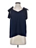 CeCe 100% Polyester Blue Short Sleeve Top Size S - photo 1