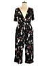 Kaileigh Floral Black Jumpsuit Size 1X - photo 1