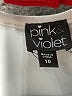 Pink & Violet Stripes Ivory Dress Size 10 - photo 3