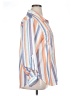 Unbranded Stripes Orange 3/4 Sleeve Button-Down Shirt Size XL - photo 4
