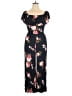 Soprano 100% Rayon Floral Black Jumpsuit Size L - photo 1