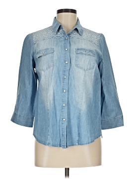 Assorted Brands 3/4 Sleeve Button Down Shirt