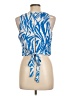 Tyche 100% Polyester Blue Sleeveless Blouse Size L - photo 2