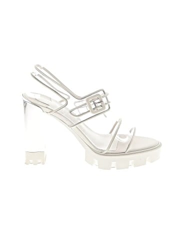 Christian Louboutin PVC and Leather Duniss 115mm Ankle Strap Sandals (view 1)