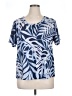 Tribal Blue Short Sleeve Blouse Size 1X - photo 1