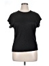 Kim Rogers 100% Polyester Black Short Sleeve Top Size XL Petite - photo 1