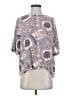 Easel 100% Rayon Paisley Purple Short Sleeve Blouse Size S - photo 1