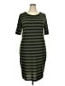 Lularoe Stripes Green Casual Dress Size 24 - 26 - photo 1