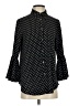 Davi & Dani 100% Polyester Polka Dots Black 3/4 Sleeve Blouse Size S - photo 1