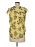 OLM Yellow Short Sleeve Blouse Size M - photo 2