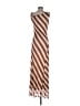Dee Elly Stripes Brown Casual Dress Size M - photo 2