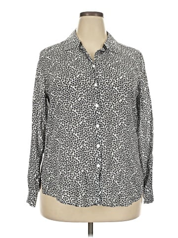 Foxcroft Long Sleeve Button-Down Shirt (view 1)