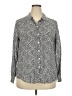 Foxcroft 100% Tencel Animal Print Silver Long Sleeve Button-Down Shirt Size 18 - photo 1