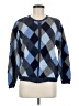 Talbots Argyle Blue Wool Cardigan Size M - photo 1