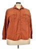 Old Navy Brown 3/4 Sleeve Button-Down Shirt Size XXL - photo 1