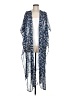 LC Lauren Conrad 100% Polyester Blue Kimono One size - photo 1