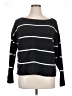 Talbots 100% Pima Cotton Stripes Black Pullover Sweater Size XL - photo 1