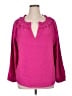 J.Crew 100% Polyester Pink 3/4 Sleeve Blouse Size XL - photo 1