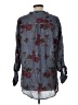 Raga Floral Gray Long Sleeve Blouse Size L - photo 2