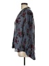 Raga Floral Gray Long Sleeve Blouse Size L - photo 5