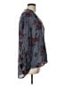 Raga Floral Gray Long Sleeve Blouse Size L - photo 4