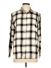 Old Navy 100% Cotton Plaid Ivory Long Sleeve Button-Down Shirt Size L - photo 1