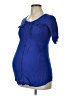 Rumor Has It! - Maternity 100% Rayon Blue Short Sleeve Top Size M - photo 1