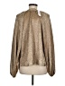 Ann Taylor LOFT 100% Polyester Metallic Gold Long Sleeve Blouse Size M - photo 2
