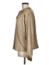 Ann Taylor LOFT 100% Polyester Metallic Gold Long Sleeve Blouse Size M - photo 5