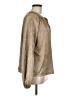 Ann Taylor LOFT 100% Polyester Metallic Gold Long Sleeve Blouse Size M - photo 4