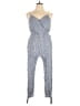 Lulus 100% Rayon Chevron-herringbone Blue Jumpsuit Size XL - photo 1
