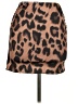 Shein Animal Print Brown Faux Leather Skirt Size L - photo 1