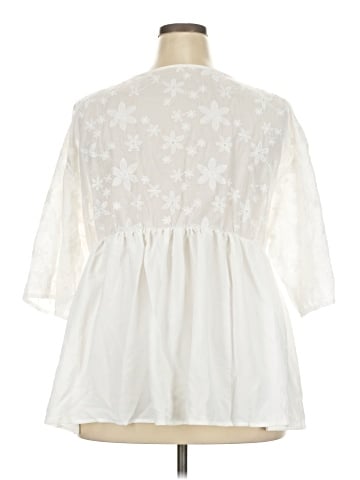 Shein Curve 3/4 Sleeve Blouse (view 2)
