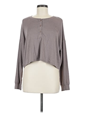 Victoria's Secret Pink Long Sleeve Henley (view 1)