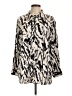 Universal Standard Animal Print Ivory Long Sleeve Blouse Size 12 (XS) - photo 1