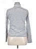 J.Crew 100% Cotton Stripes Blue Ivory Long Sleeve Turtleneck Size XL - photo 2