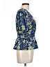 Eclair Blue Short Sleeve Blouse Size L - photo 4