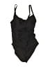 DKNY Solid Black One Piece Swimsuit Size S - photo 1