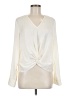 Express 100% Polyester Ivory Long Sleeve Blouse Size M - photo 1