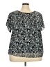 Max Studio Black Short Sleeve Blouse Size 3X - photo 1