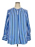 Lane Bryant Stripes Blue Long Sleeve Blouse Size 18 - 20 Plus - photo 1