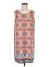 fleur bleue 100% Polyester Print Orange Casual Dress Size 8 - photo 1