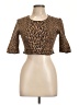 BCBGMAXAZRIA Brown 3/4 Sleeve Top Size L - photo 1