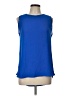 Ann Taylor LOFT 100% Polyester Blue Sleeveless Blouse Size L - photo 1