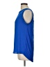 Ann Taylor LOFT 100% Polyester Blue Sleeveless Blouse Size L - photo 5