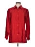 Silx 100% Silk Red Long Sleeve Silk Top Size 12 - photo 1