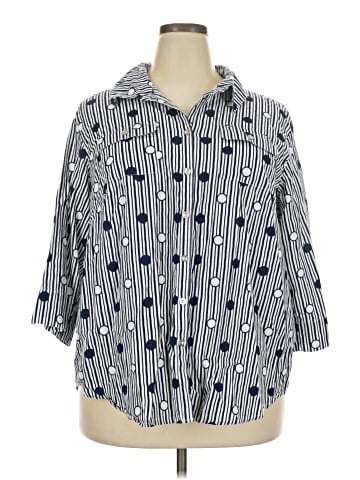 Alfred Dunner 3/4 Sleeve Button-Down Shirt (view 1)
