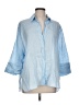 Zara Blue 3/4 Sleeve Button-Down Shirt Size L - photo 1